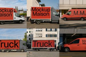 12个Zurich Trucks Collection样机货车vi贴图Mockup.Maison-B0006