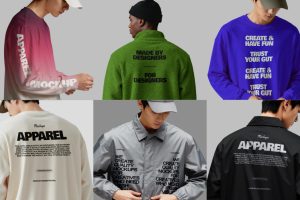 15个长袖卫衣T恤短袖样机vi贴图工作服工装效果图-B0022