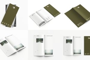 7个99×210对折书籍样机vi贴图导览手册效果图-26118
