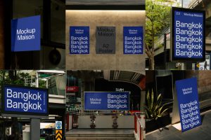 23个曼谷城市海报广告牌样机vi贴图Maison效果图-B0026
