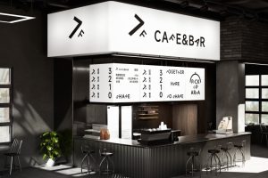 2个咖啡店面展示样机vi贴图门店招牌菜单效果图-26341
