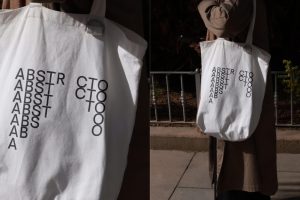 1个户外场景帆布袋mockup样机vi贴图托特包效果图-M046