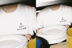 1个餐厅logo服务员T恤样机vi贴图员工服效果图-26404