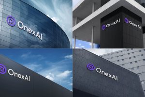 4个楼体外立面logo立体字样机vi贴图酒店企业标志效果图-26259