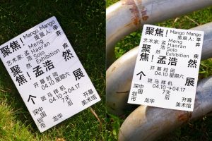 4个户外草地场景A4海报样机vi贴图宣传页效果图-26287