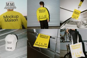 18个Film Collection托特包样机vi贴图工牌mockup.maison书籍工牌效果图-B0042