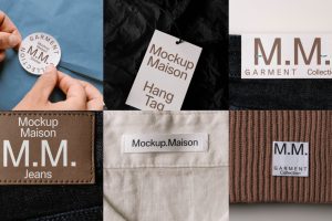 33个Garment Collection领标样机vi服装牌品牌标签mockup.maison效果图-B0043