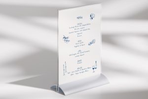 4个T型亚克力桌牌样机vi贴图A4桌面展示立牌效果图mockup素材-26490